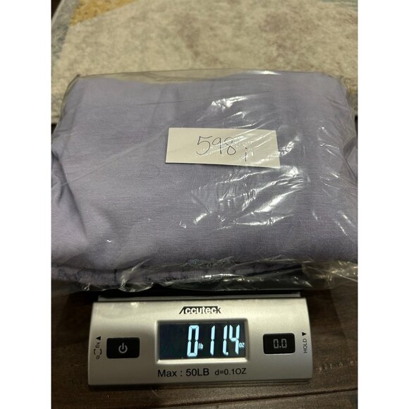 Vintage Dialogue Button Front Cardigan and Tank Set Lavender Sz XL Satin Trim - Picture 11 of 13